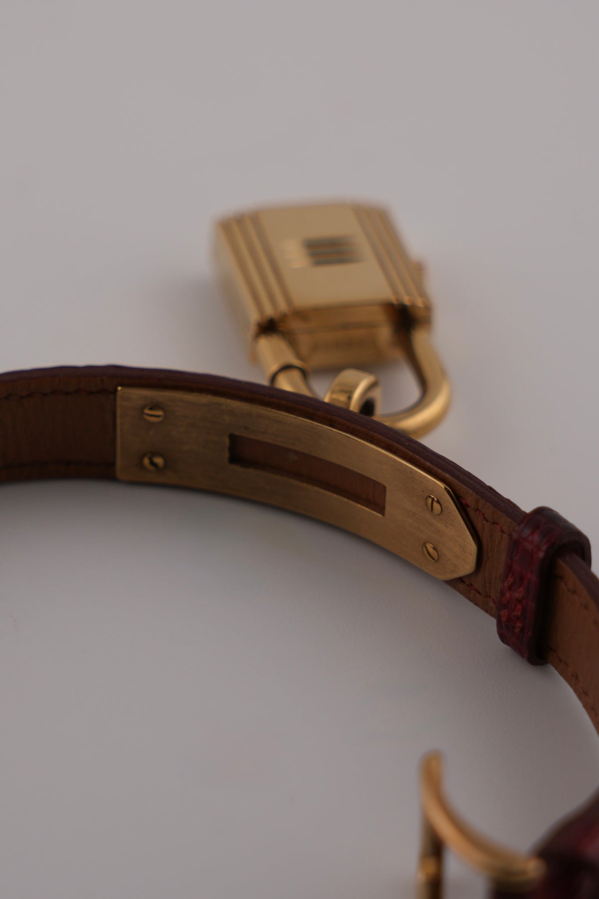 Hermes Paris Kelly Lock Watch -  Red - with Box