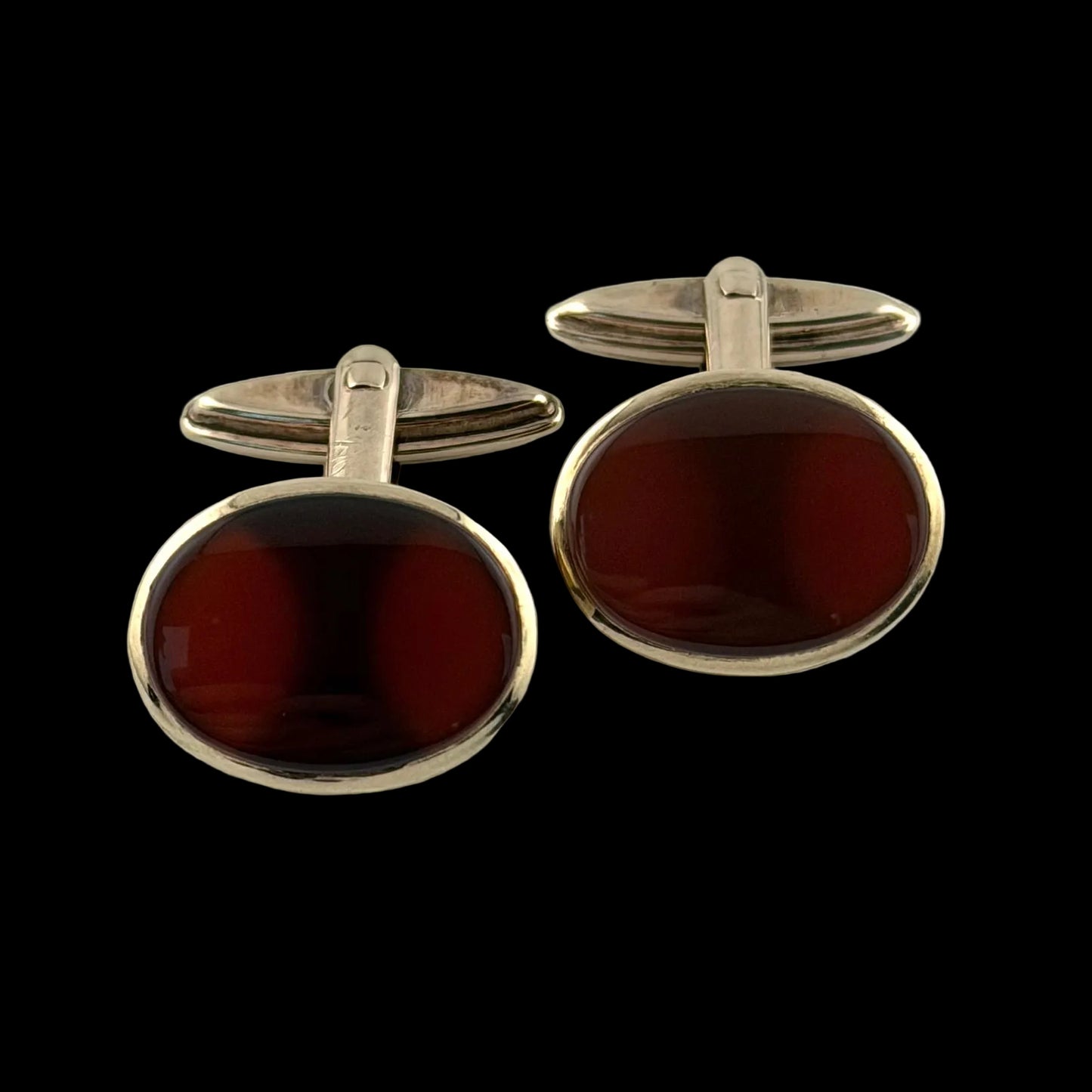 Vintage Carnelian Cufflinks - 9kt Solid Gold