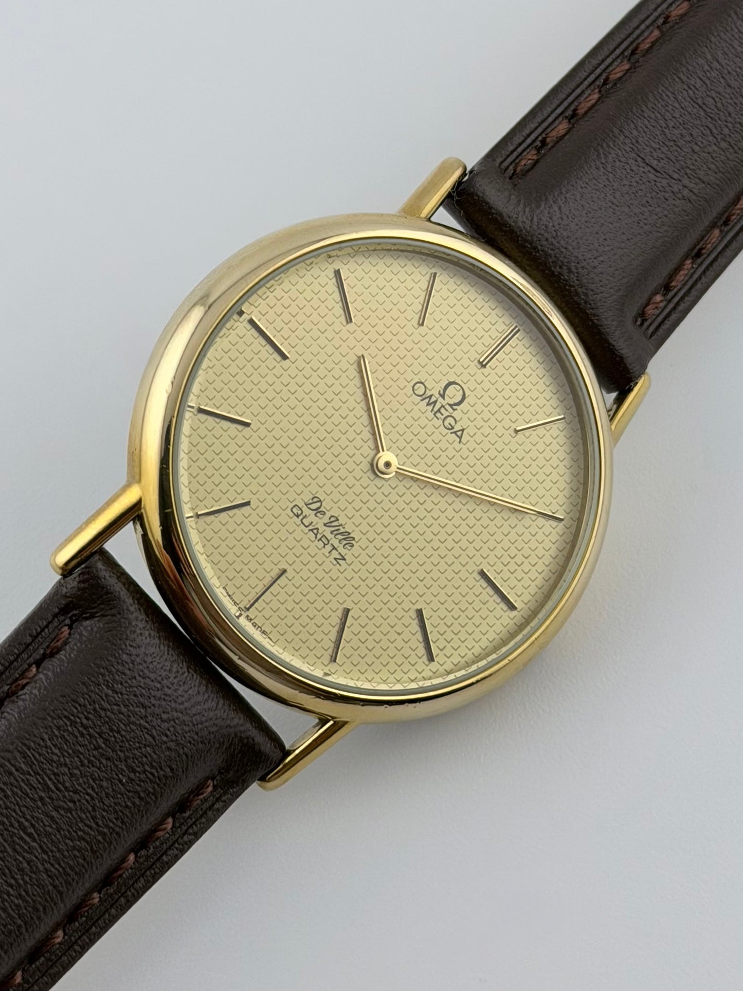 Omega De Ville Quartz 191.0092 Waffle Dial
