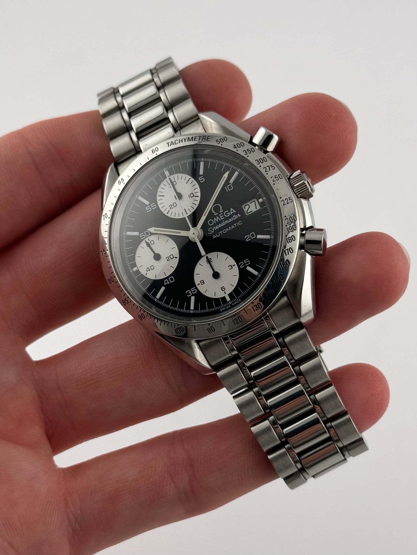 Omega Speedmaster Automatic Date - 175.0043 - Rare Reverse Panda Dial
