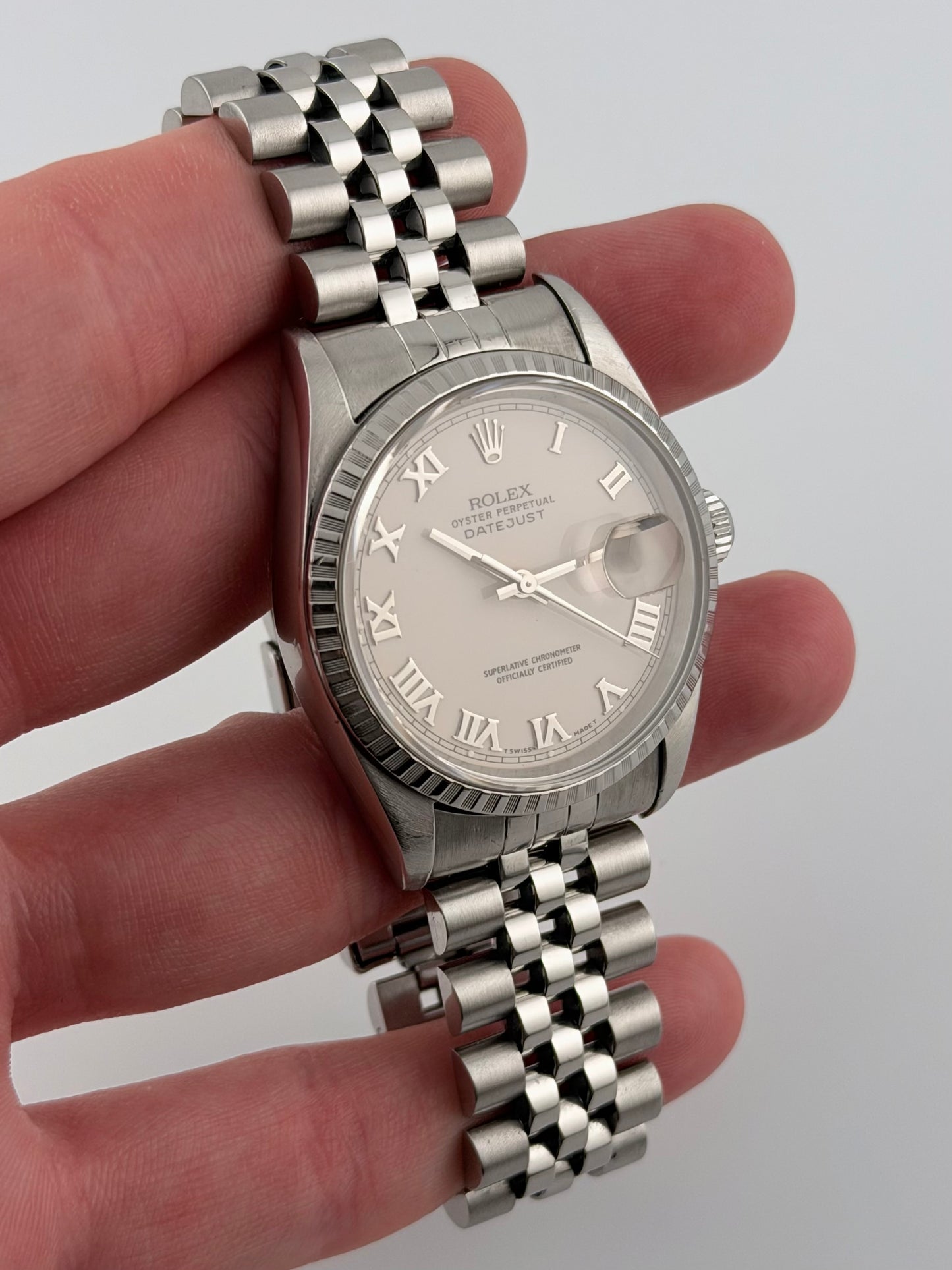 Rolex Datejust Oyster Perpetual - 16220 - Roman Numeral Dial - Original Box, Wallet & Booklets
