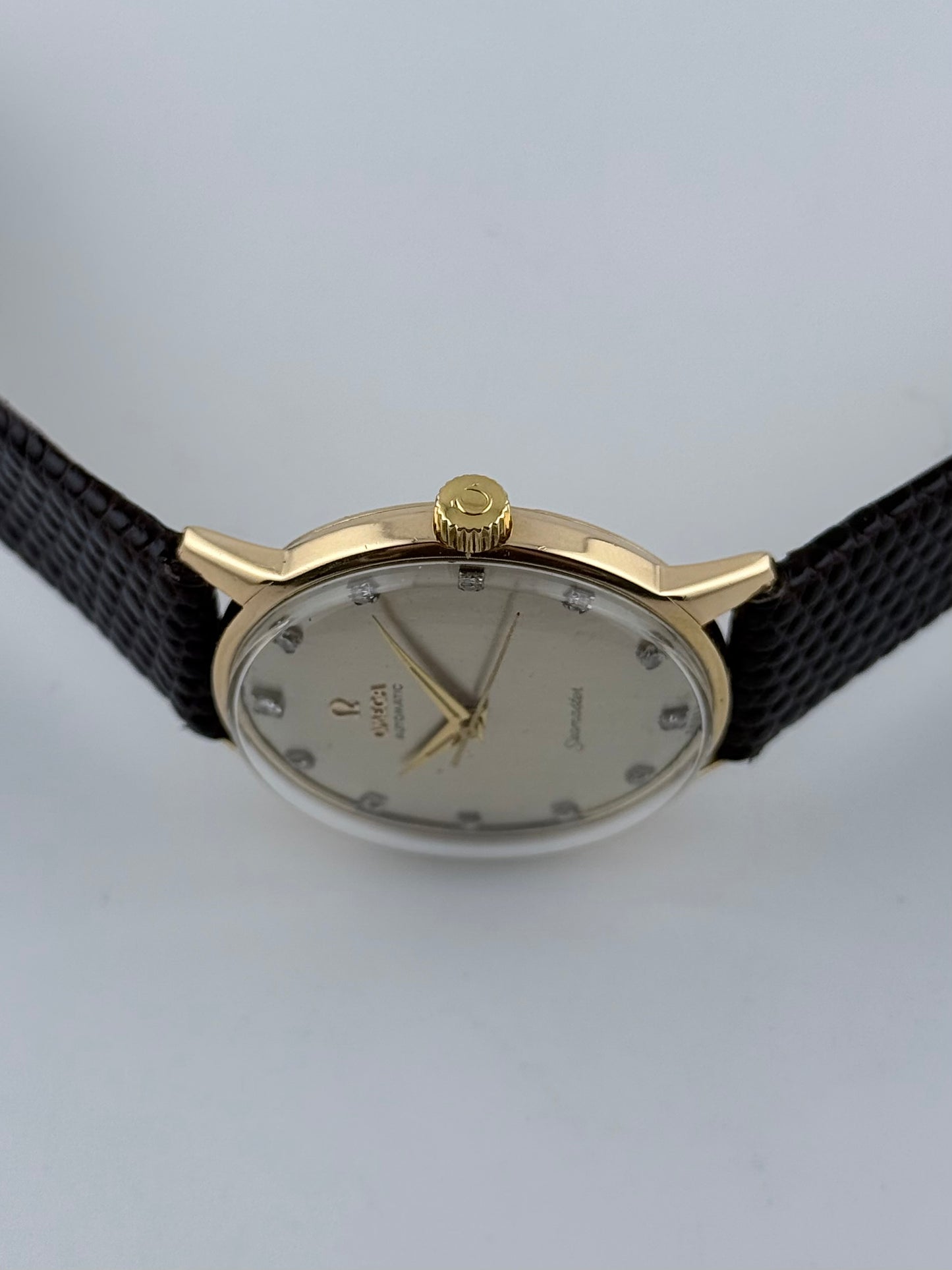 Omega Seamaster Automatic 165.001 - Ultra Rare FACTORY Diamond Dot Dial - Solid 18ct Gold