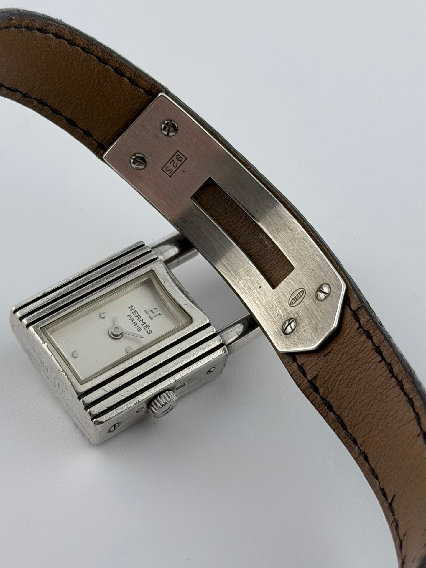 Hermes Paris Kelly Lock Watch -  Rare Solid 925 Silver - Ladies