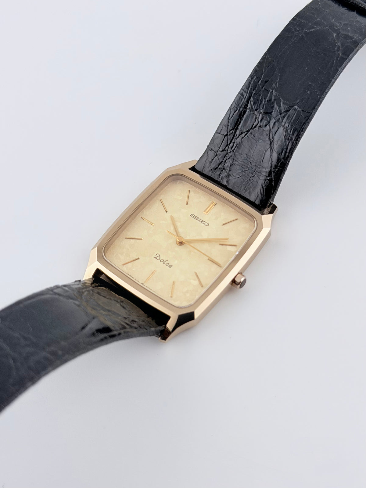 Seiko Dolce Exceline Tank Quartz Box and Papers and Tags Full Set! - 7741-5140 Near Mint!