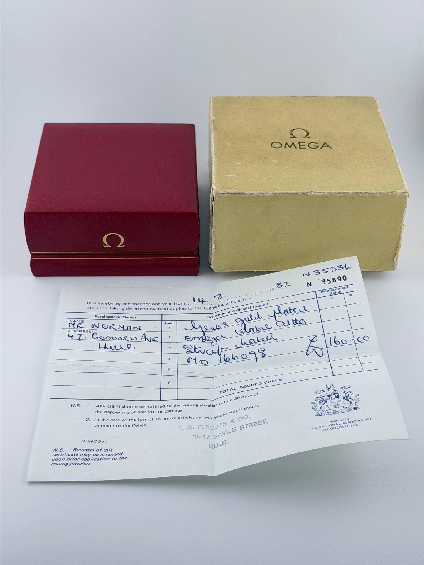 Omega Geneve Automatic Date 166.0098 - Box and Papers.