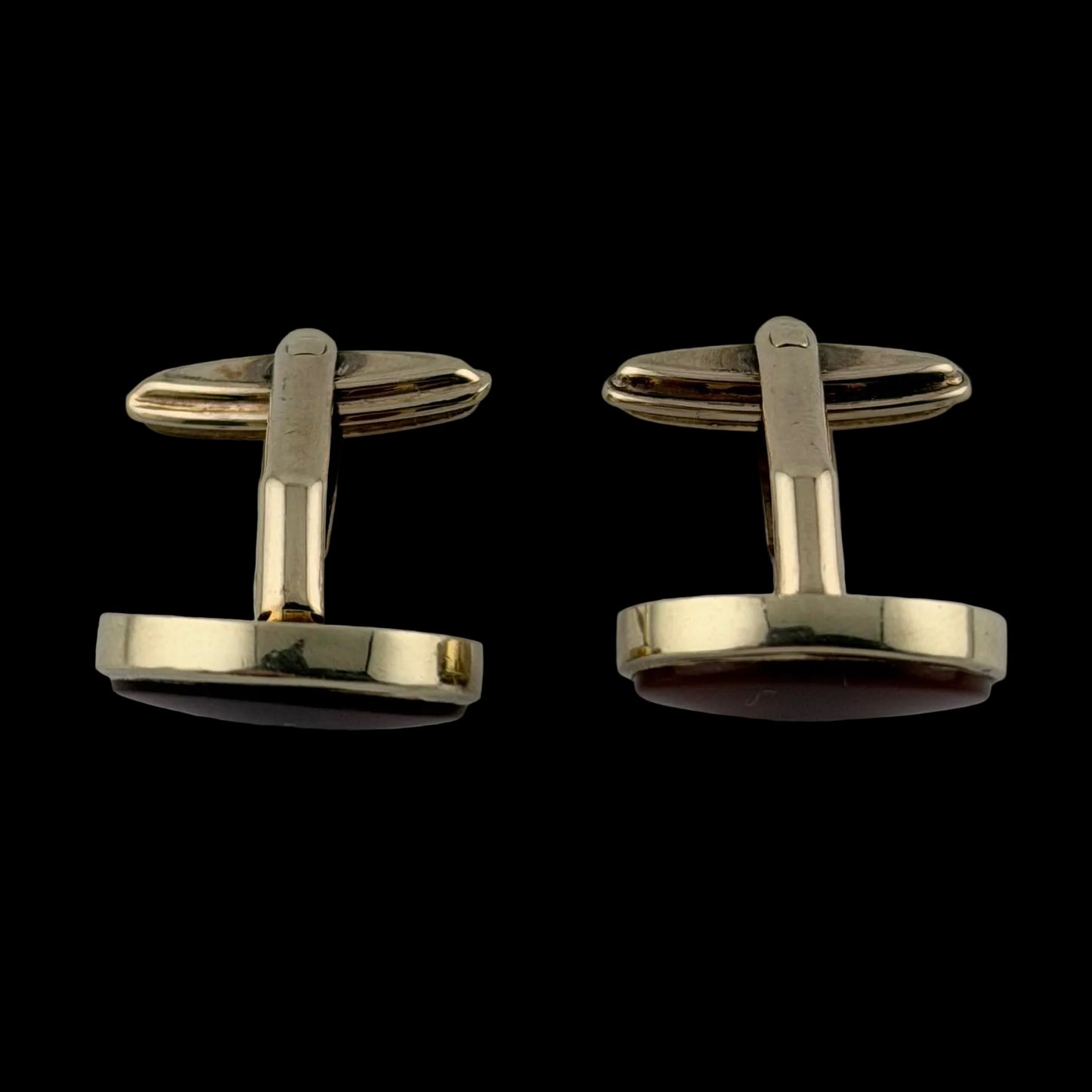 Vintage Carnelian Cufflinks - 9kt Solid Gold