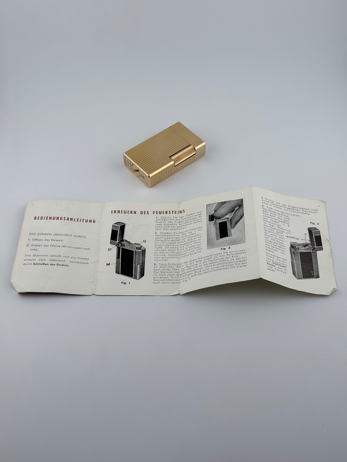 St Dupont Ligne 1 Lighter - Near Mint - Original Paperwork - 1960s!