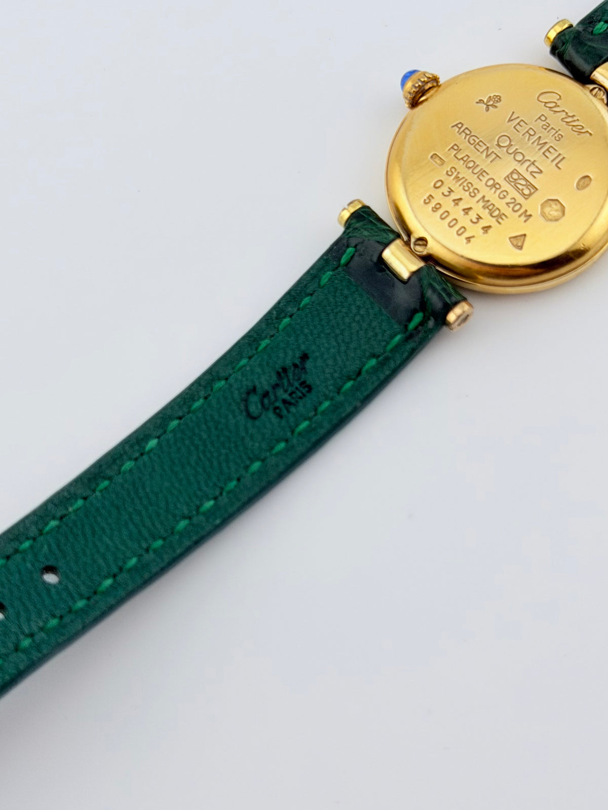 Cartier must de Vendome Quartz - 590004 - Ladies - Original Green Strap
