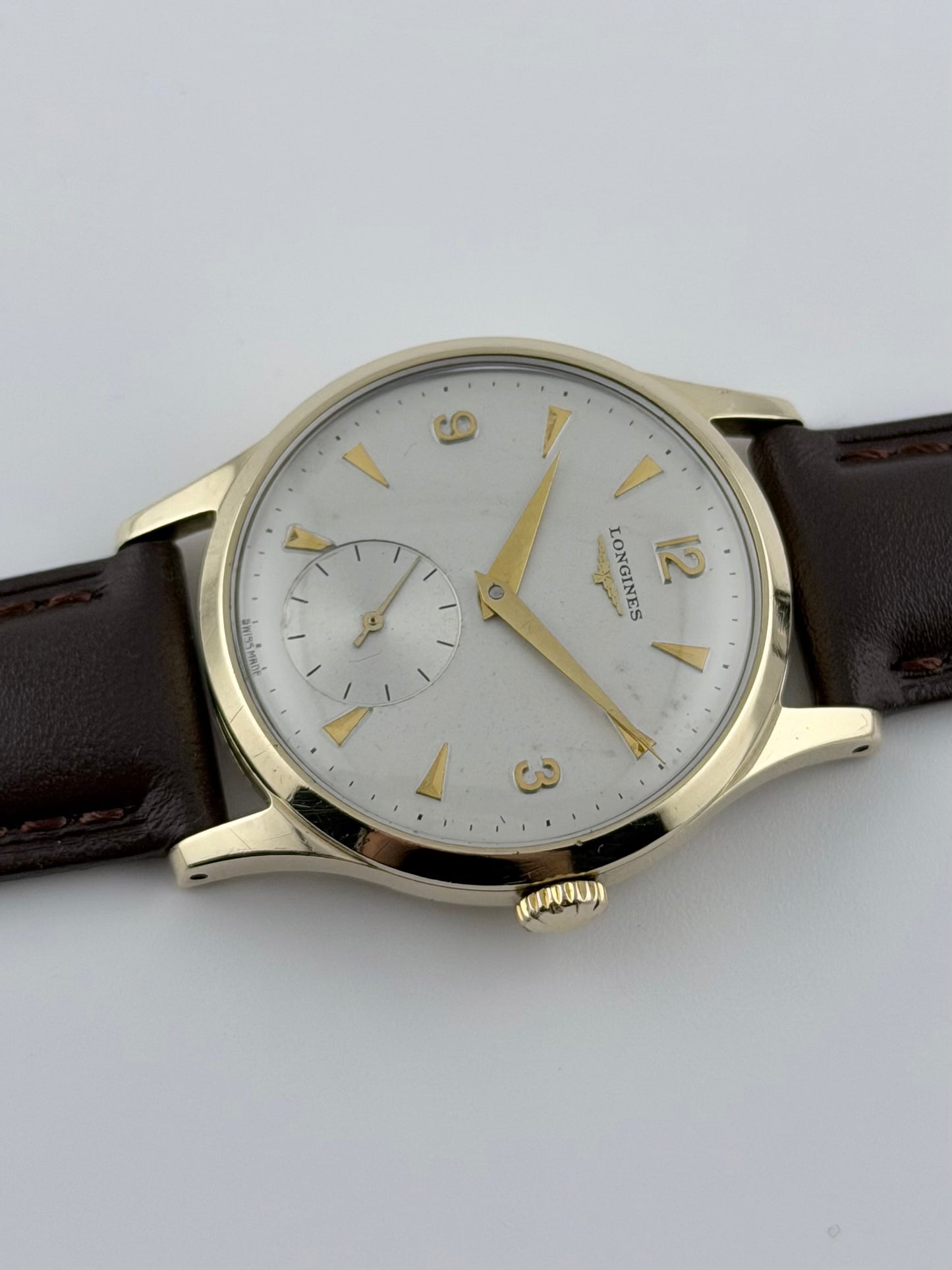 Longines Manual Wind Sub Seconds 9ct Gold