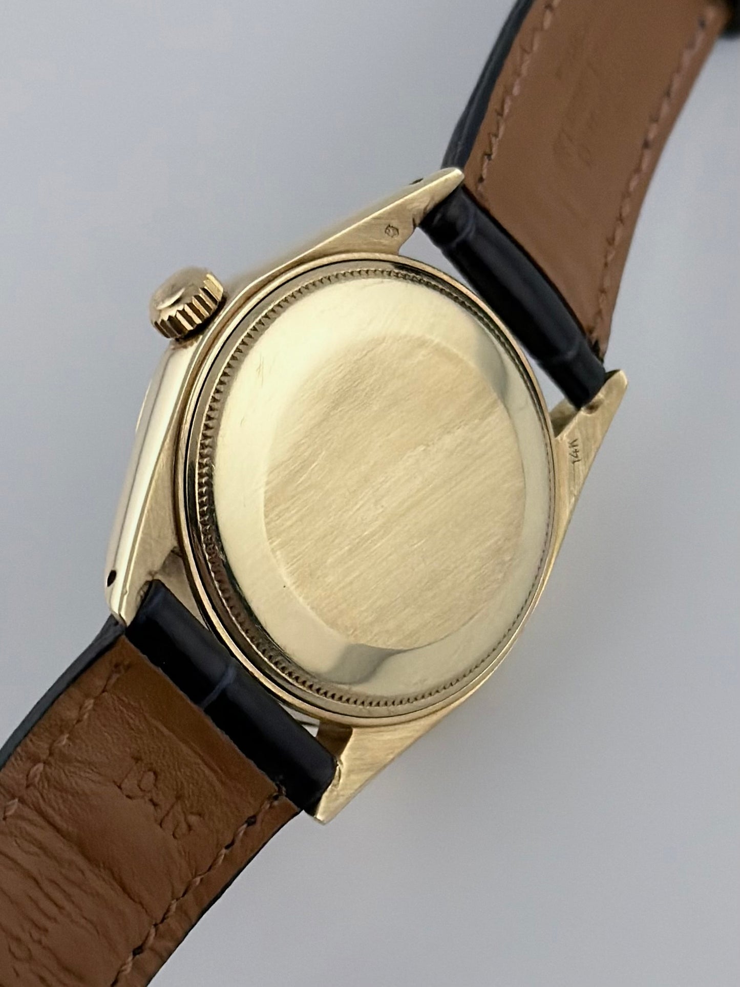 Rolex Oyster Perpetual Date Automatic - 1503 - Solid 14kt Gold - Rare Blue Dial