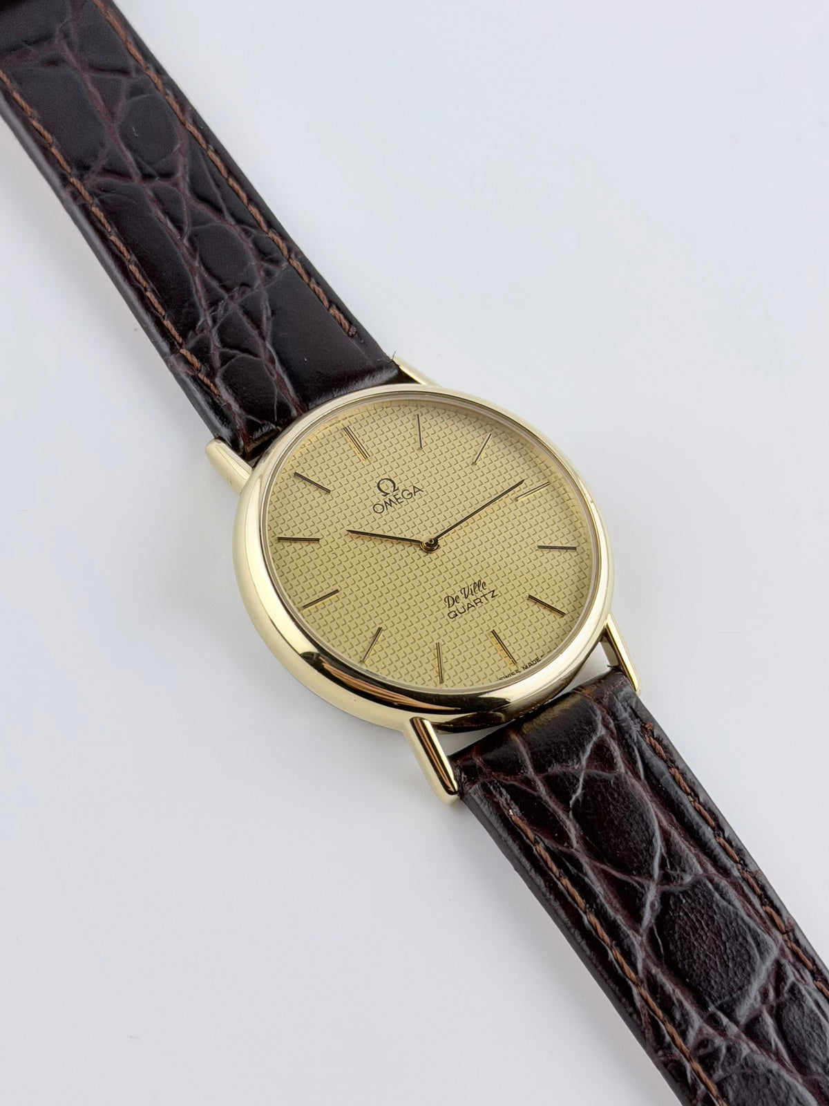 Omega De Ville Quartz 191.0092 Waffle Dial