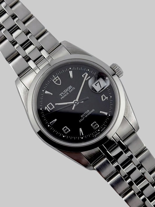 Tudor Prince Date 74000N - Black Arabic Dial