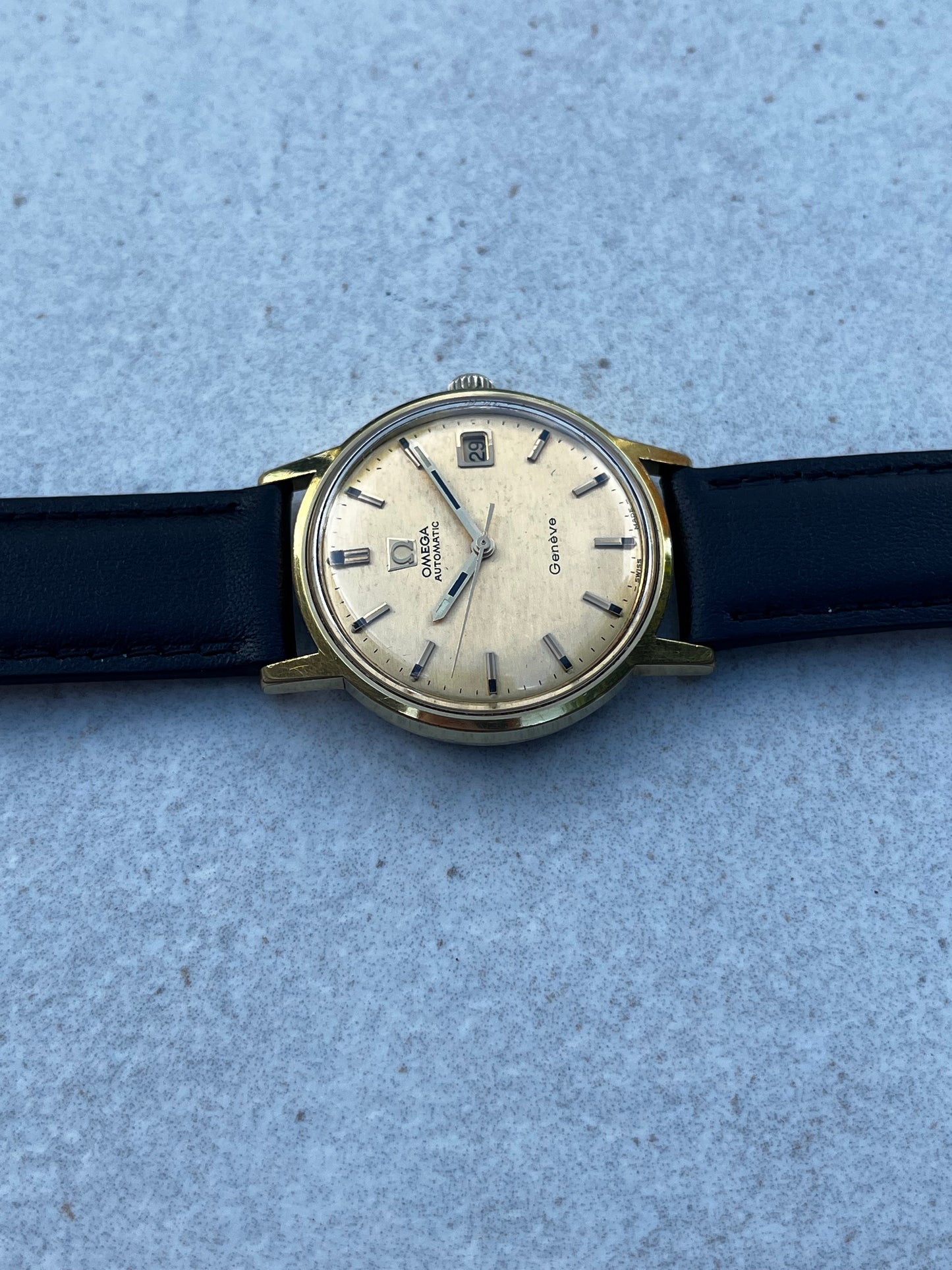 Omega Geneve Automatic Shantung Dial 166.070 Box and Papers