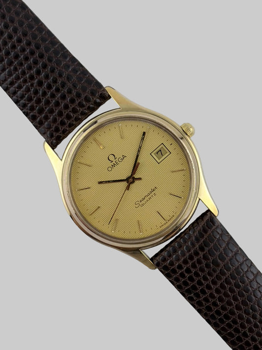 Omega Seamaster Quartz Date 196.0251 Hobnail Dial