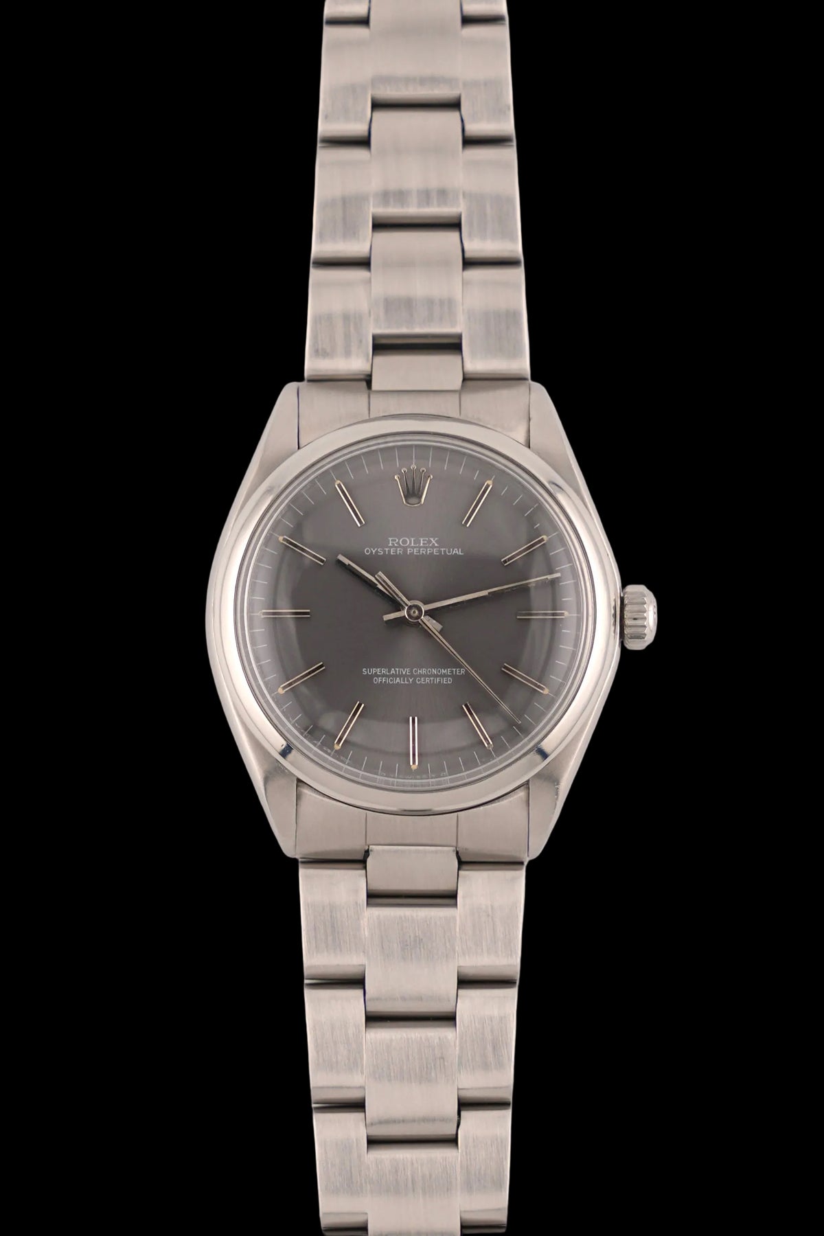Rolex Oyster Perpetual Automatic 1002 - Rare Grey Ghost Dial - Box and Papers
