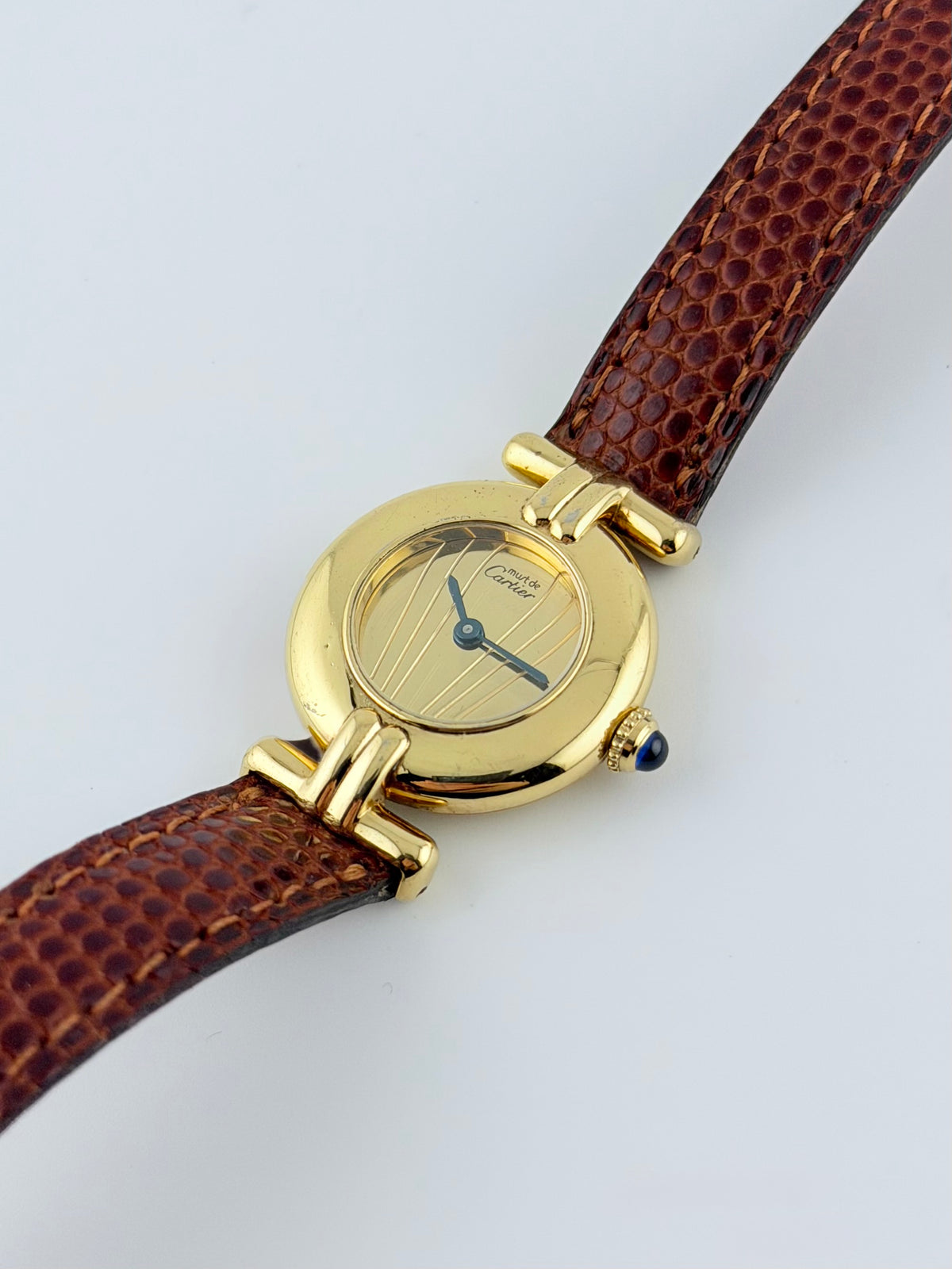 Cartier must de Colisee Quartz - 590002 - Ladies - Gold Art-Deco Dial - Original Strap and Buckle