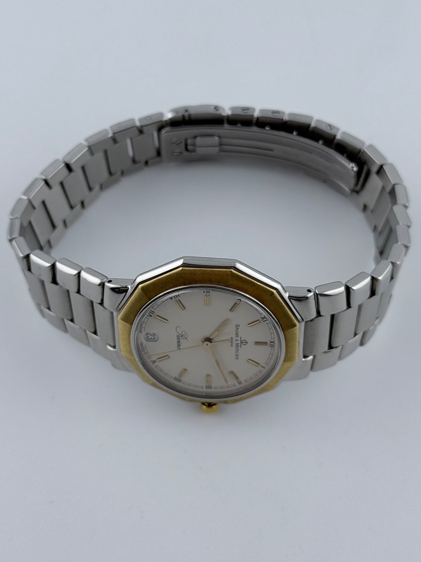 Baume Mercier Geneve Riviera - Quartz Date - 5131.3 - 18ct Gold and Steel