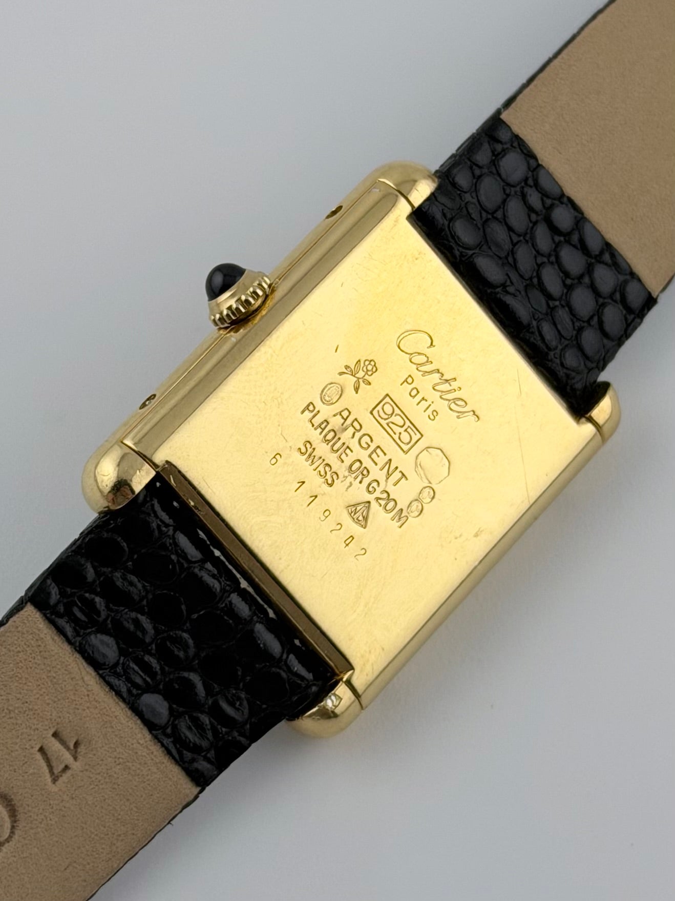Cartier Must De Tank Manual Wind - 6 - Black Dial - Exception Condition with Papers