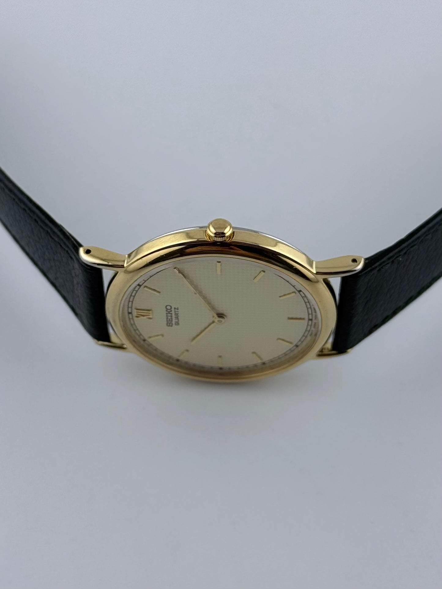 Seiko Quartz Dress Watch - 7N00-8A00 - Waffle Dial