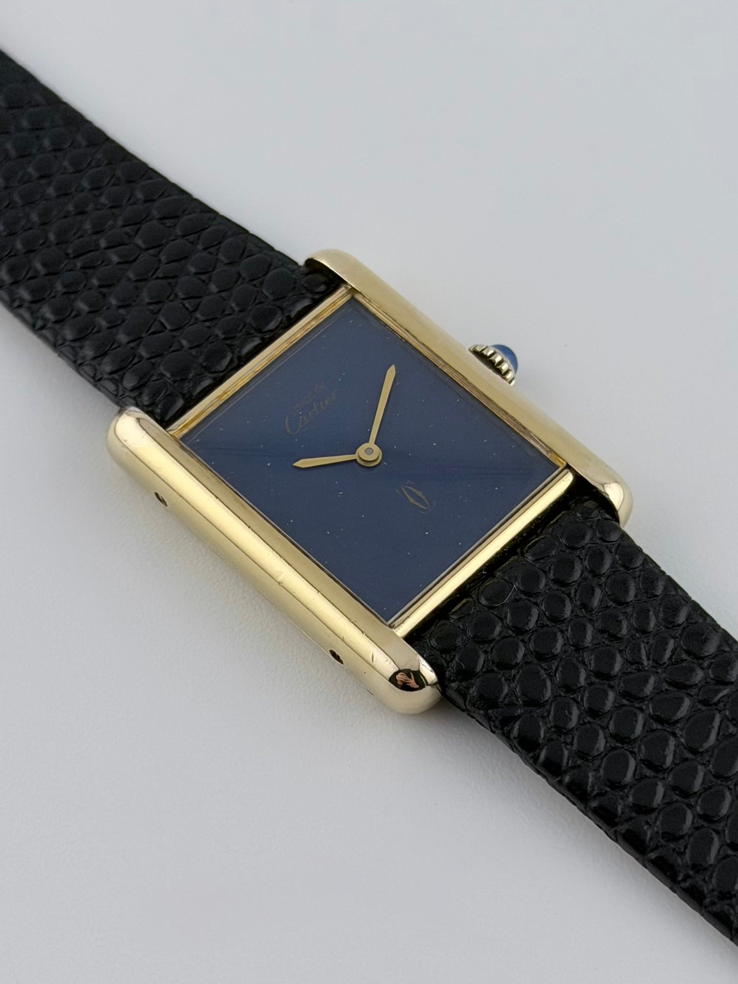 Cartier Must De Paris Tank Quartz - 6 - Lapis Blue Dial - Box & Papers