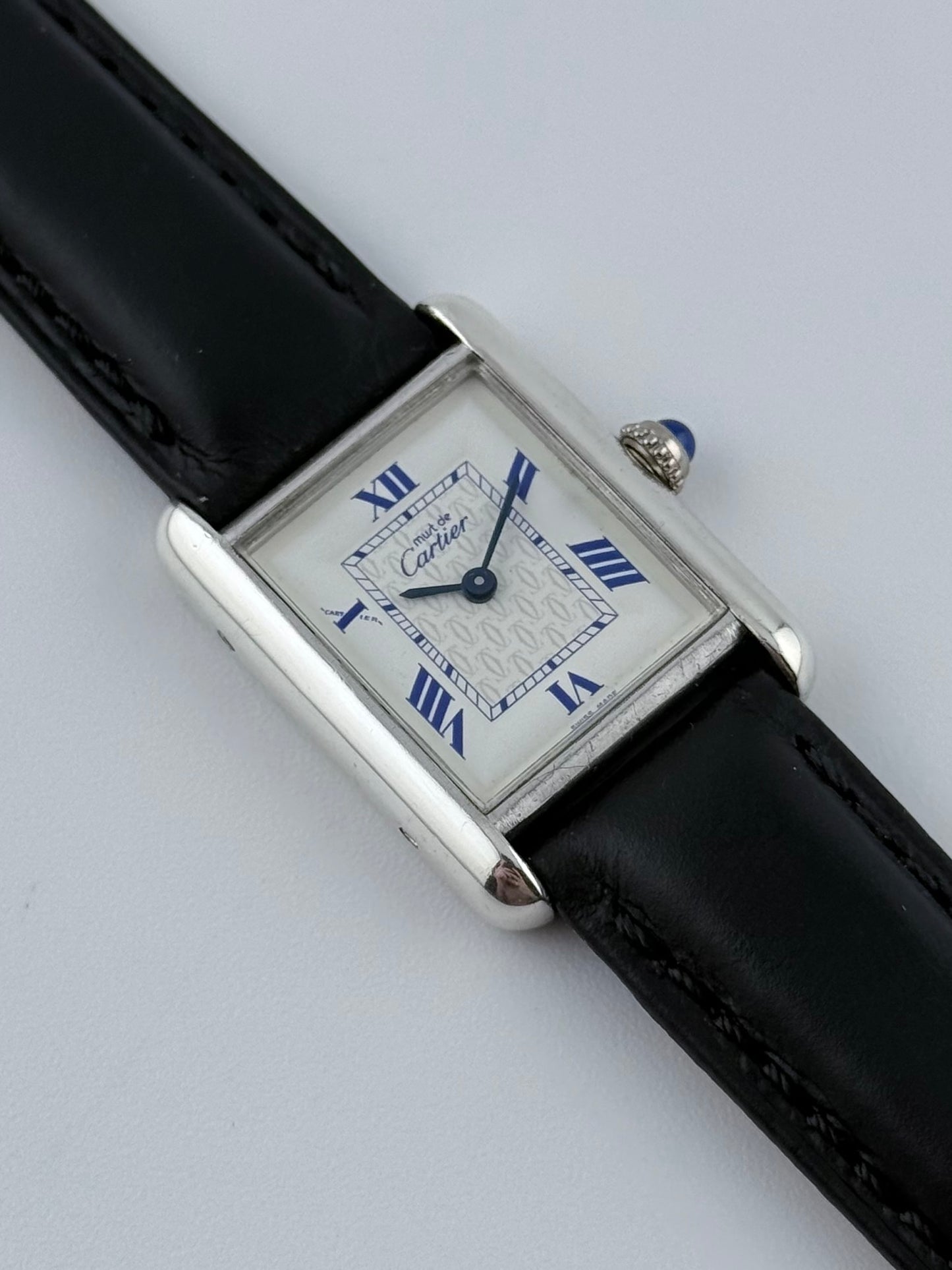 Cartier Must de Cartier Tank Quartz - 2416 - Rare Dial - Sterling Silver