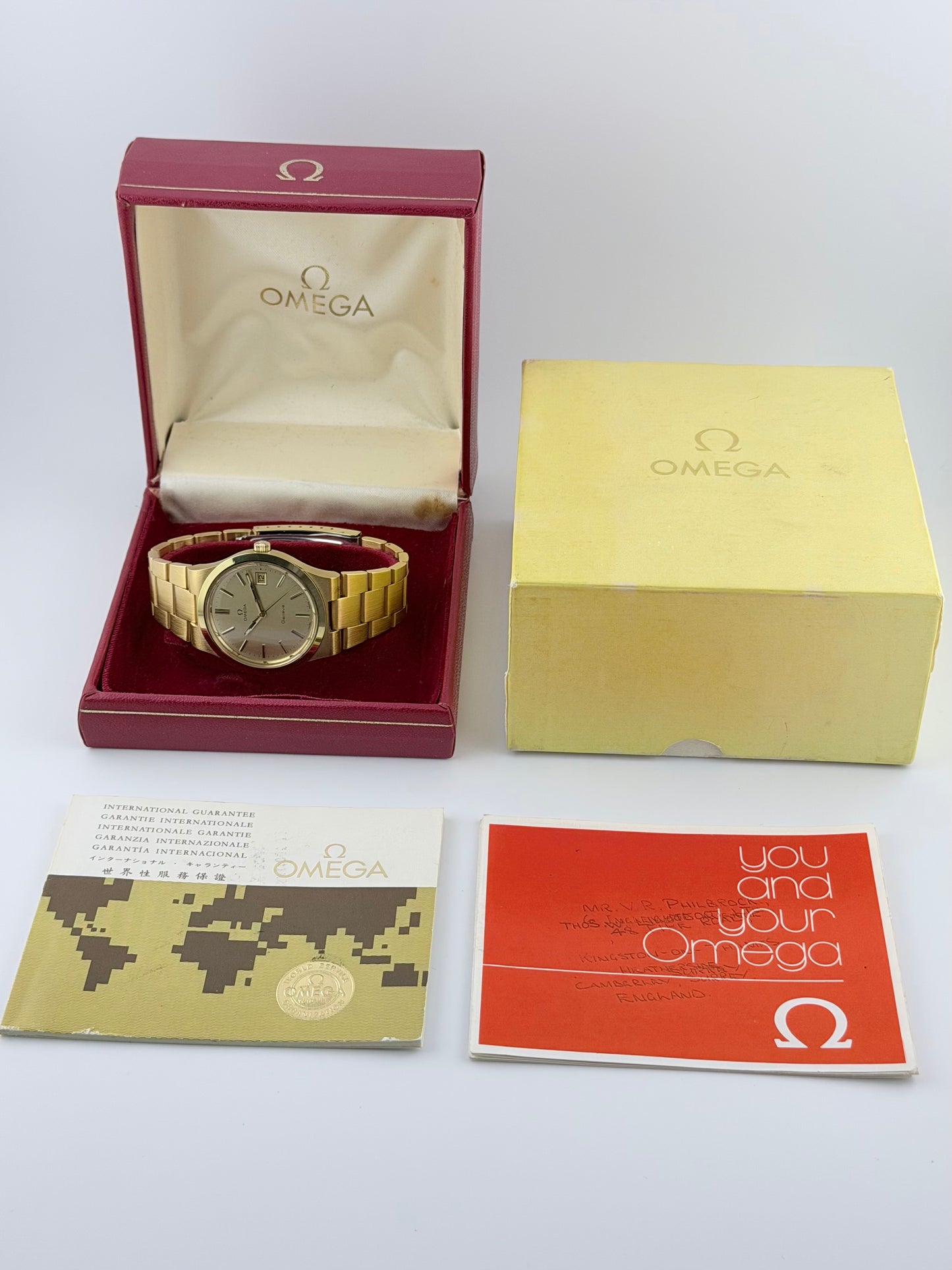Omega Geneve Manual Wind Date - 136.0103 - Box and Papers!