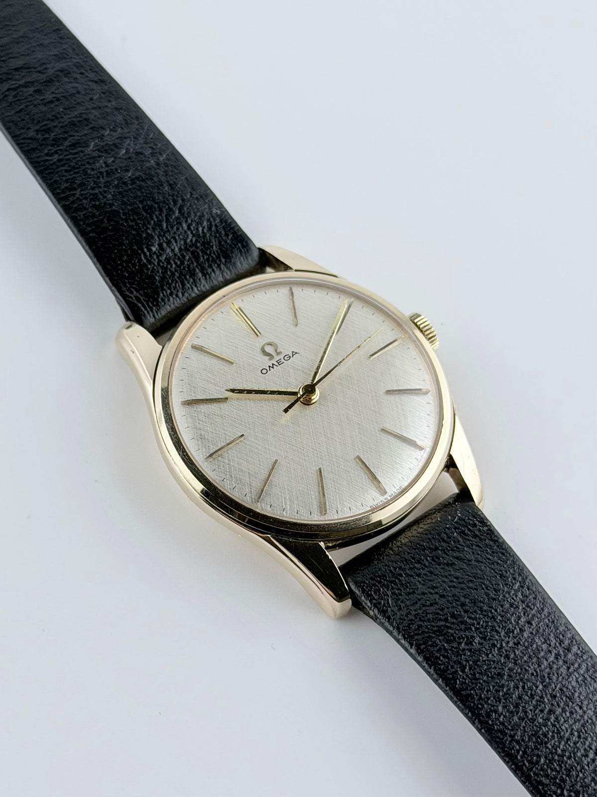 Omega Manual Wind 9ct Gold - ALD 1315405 - Linen Dial