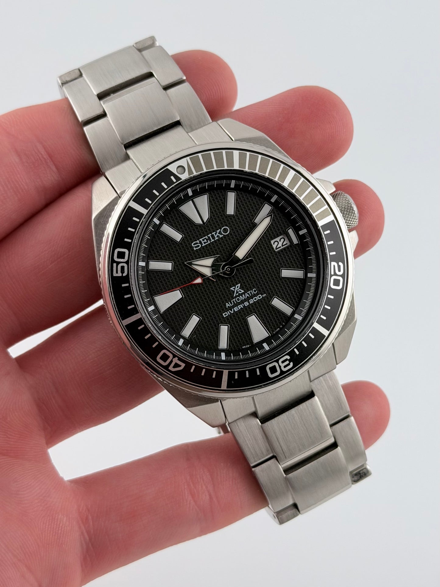 Seiko X Prospex Samurai Automatic Diver's 200m - 4R35-01V0 - Black Waffle Dial