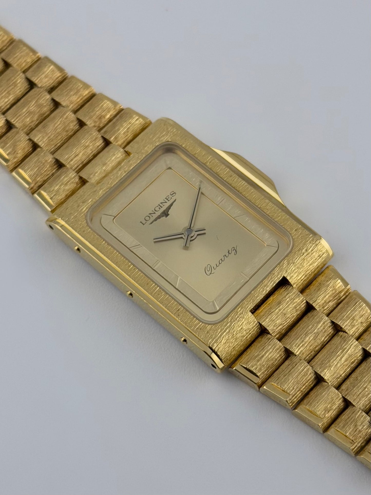 Longines Tank Quartz - MZ5714 - 18ct Gold Plated - Ultra Rare NOS
