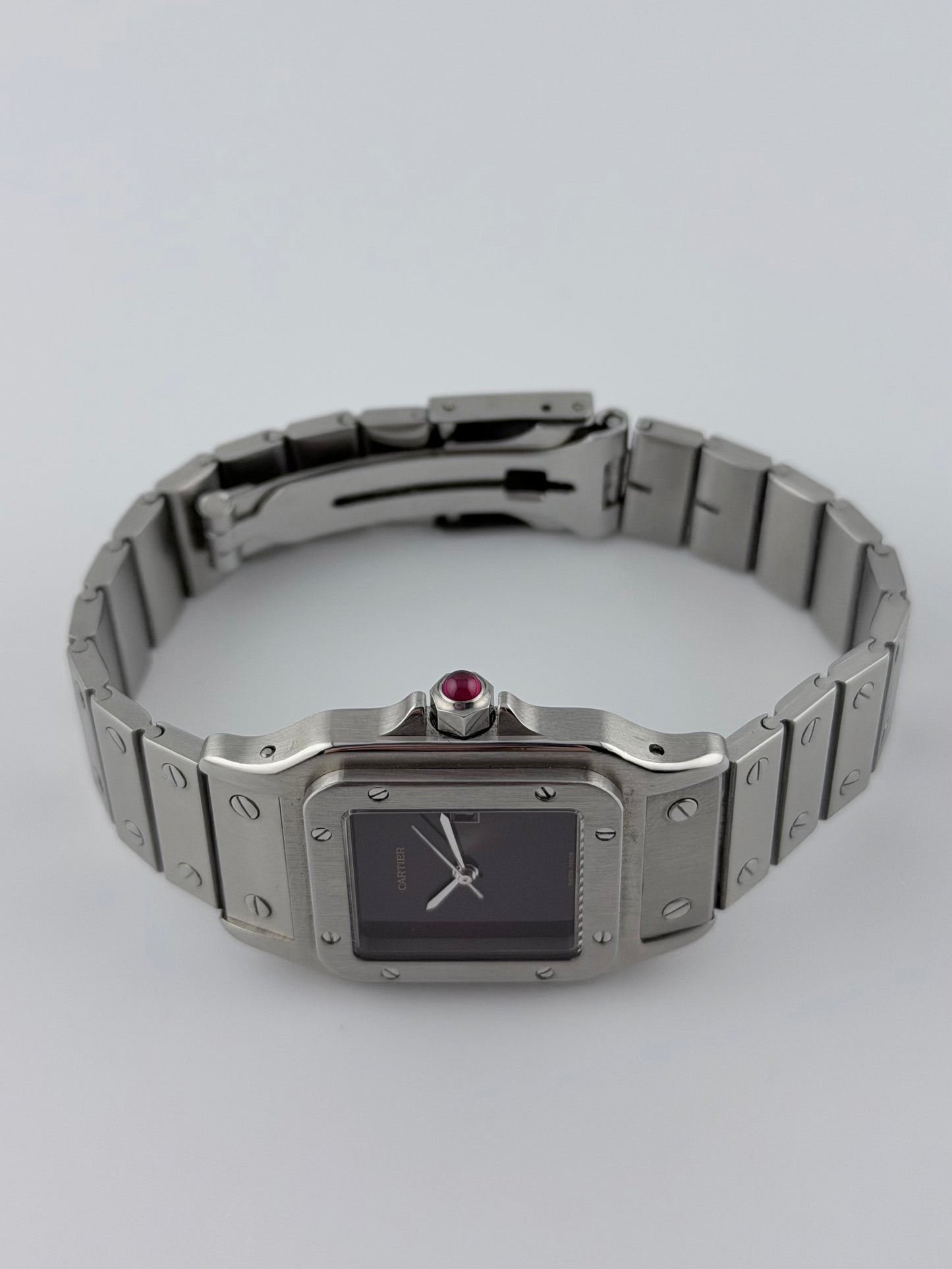 Cartier Santos Carree Automatic - Ultra Rare Burgundy - 2960 - Original Box