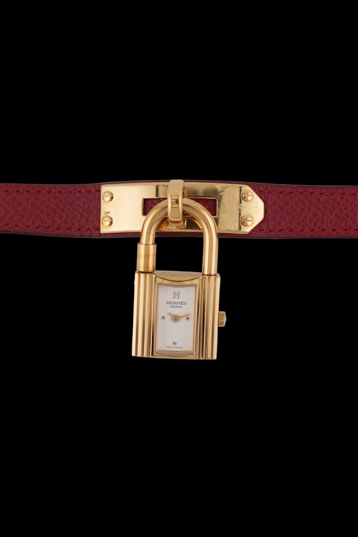 Hermes Paris Kelly Lock Watch - White - with Box and Papers