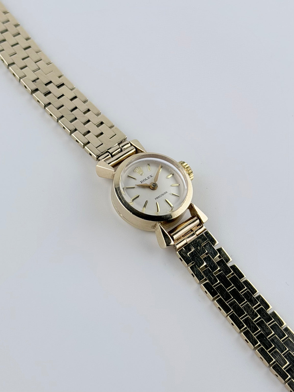 Rolex Precision Ladies Cocktail Watch Manual Wind - 1961 - Solid 9ct Gold - Gold Bracelet - Boxed