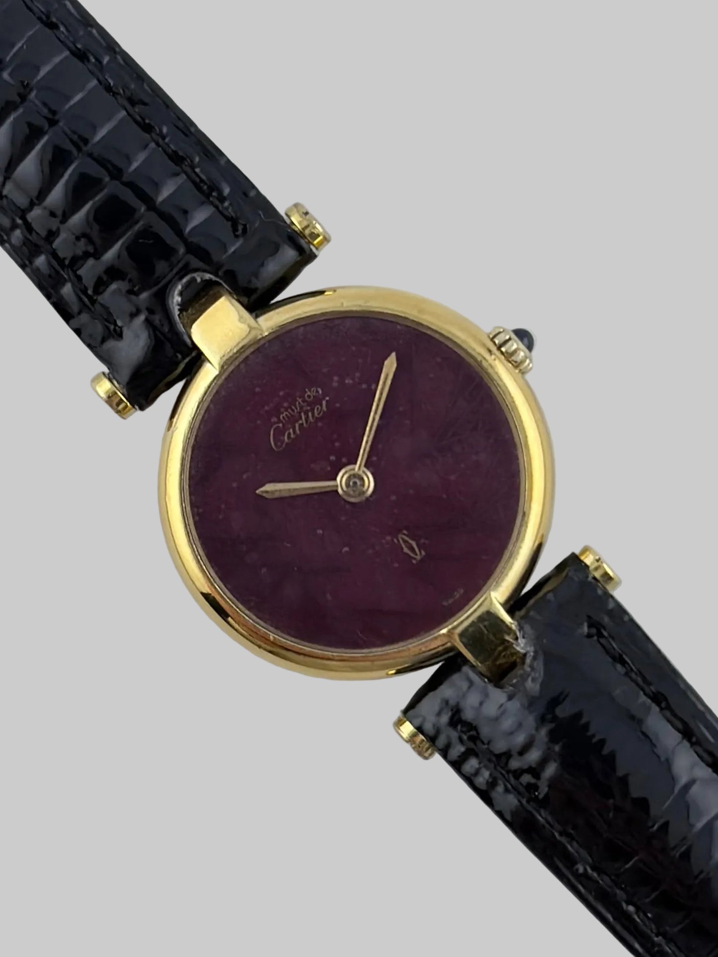 Cartier Must de Cartier Paris Quartz - 18 - Burgundy Tortoise Shell Dial - Ladies