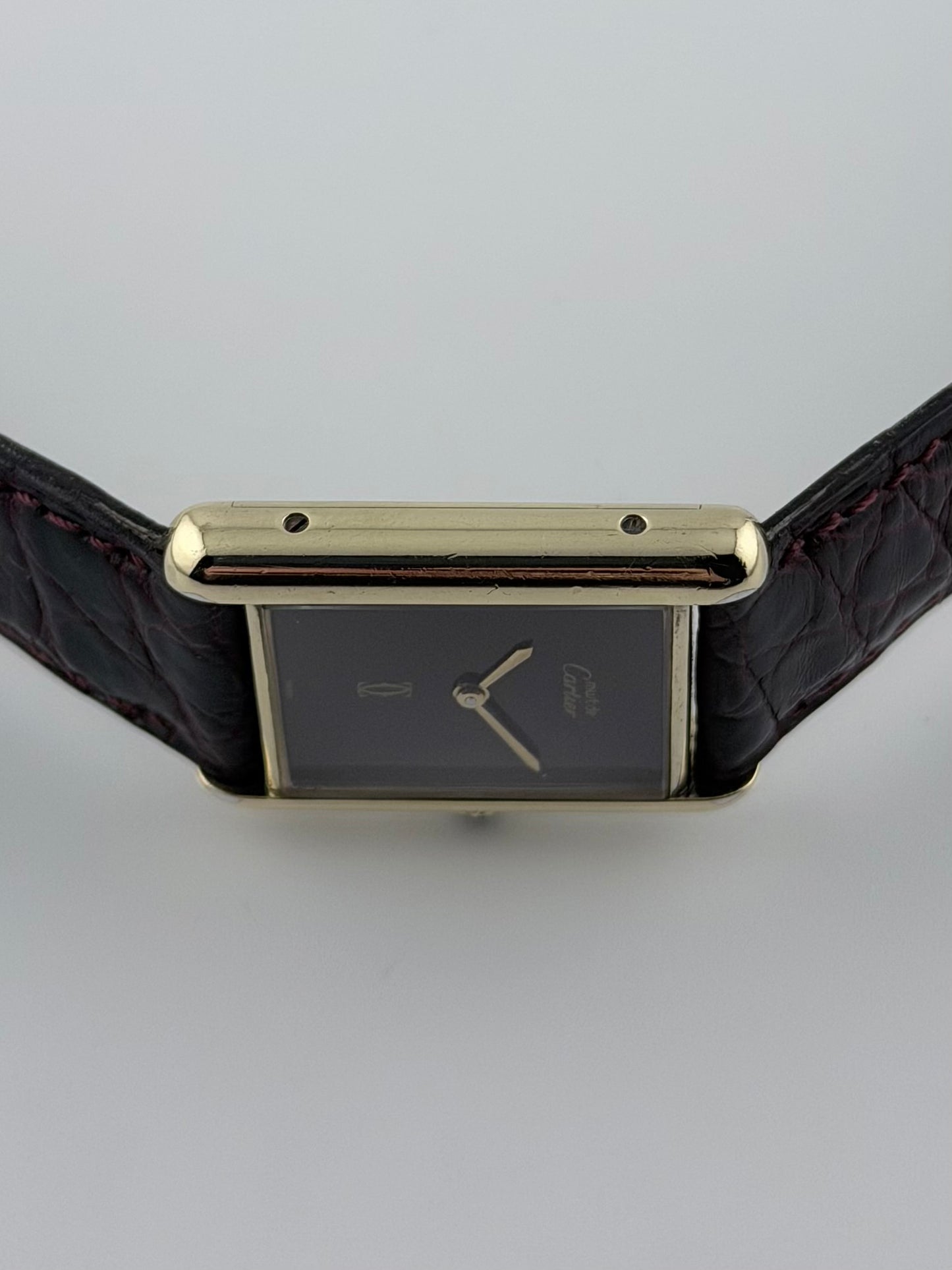 Cartier Must De Paris Tank Manual Wind - 6 - Burgundy Dial