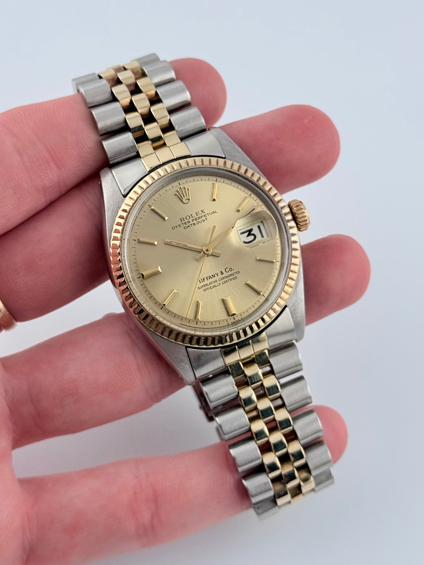 Rolex Datejust Oyster Perpetual - Two-Tone - 1601 - Extremely Rare Tiffany & Co Retailed Dial