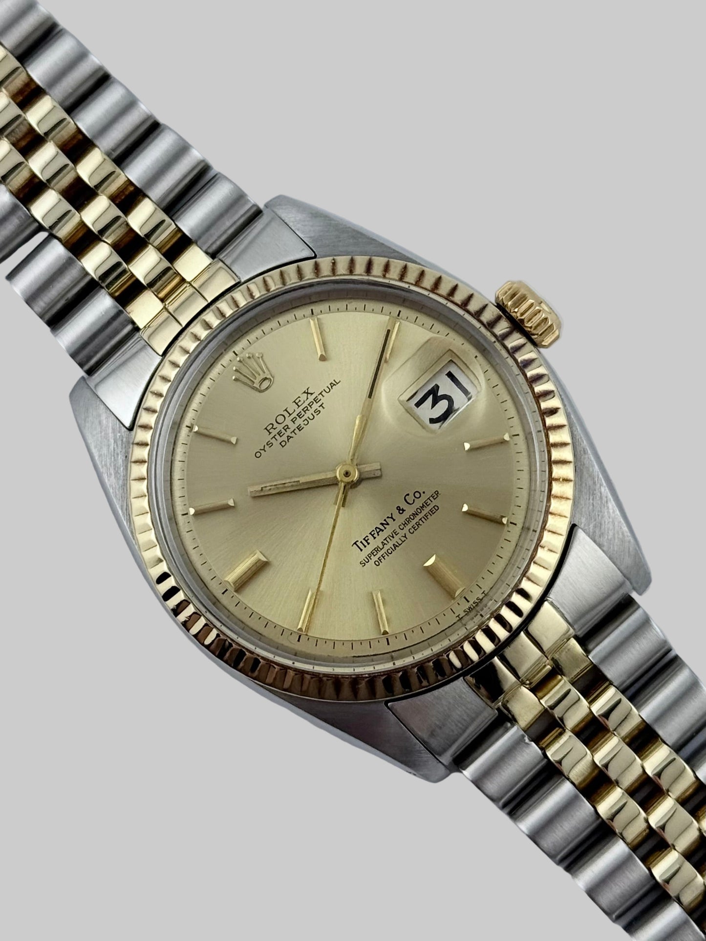 Rolex Datejust Oyster Perpetual - Two-Tone - 1601 - Extremely Rare Tiffany & Co Retailed Dial