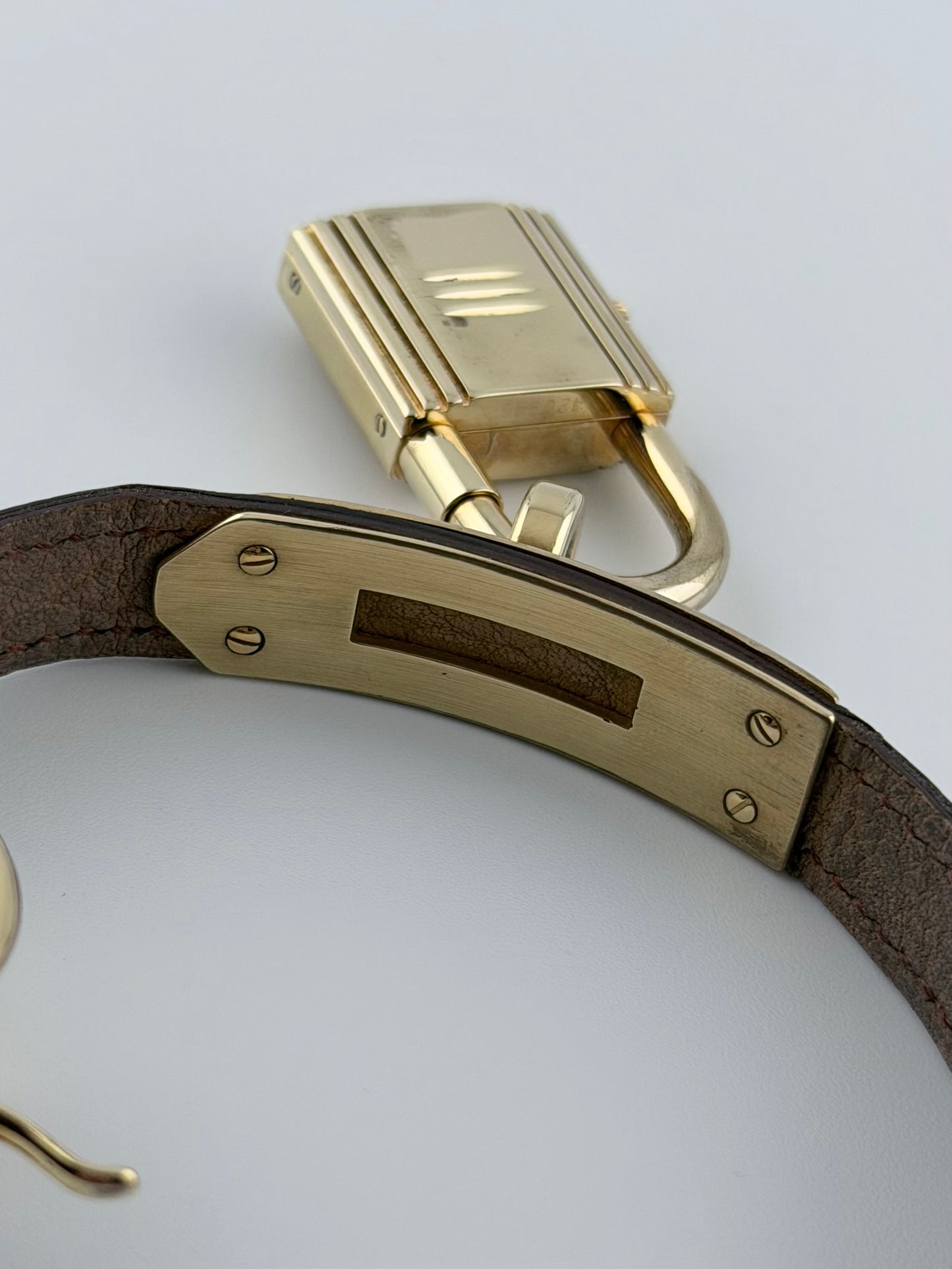 Hermes Paris Kelly Lock Watch -  Burgundy - Original Box