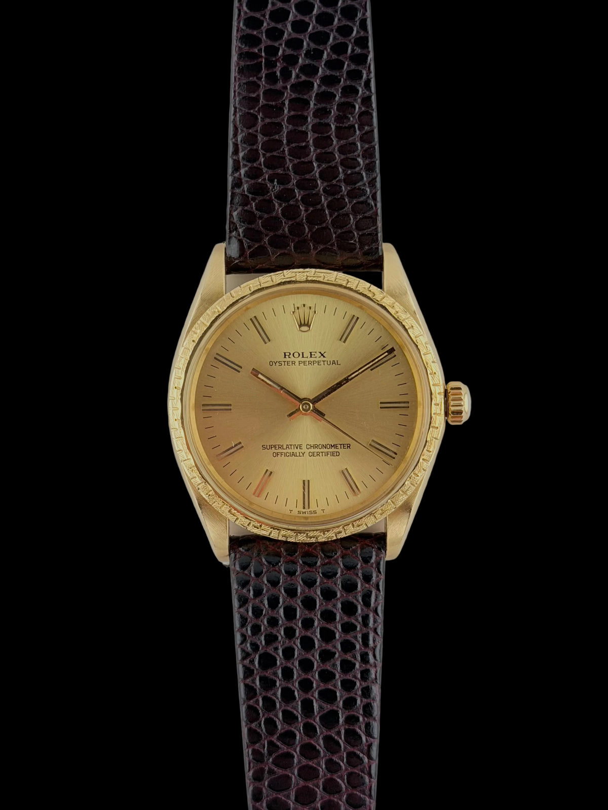Rolex Oyster Perpetual Automatic 18kt Gold - 1030 - Rare Chine Bezel