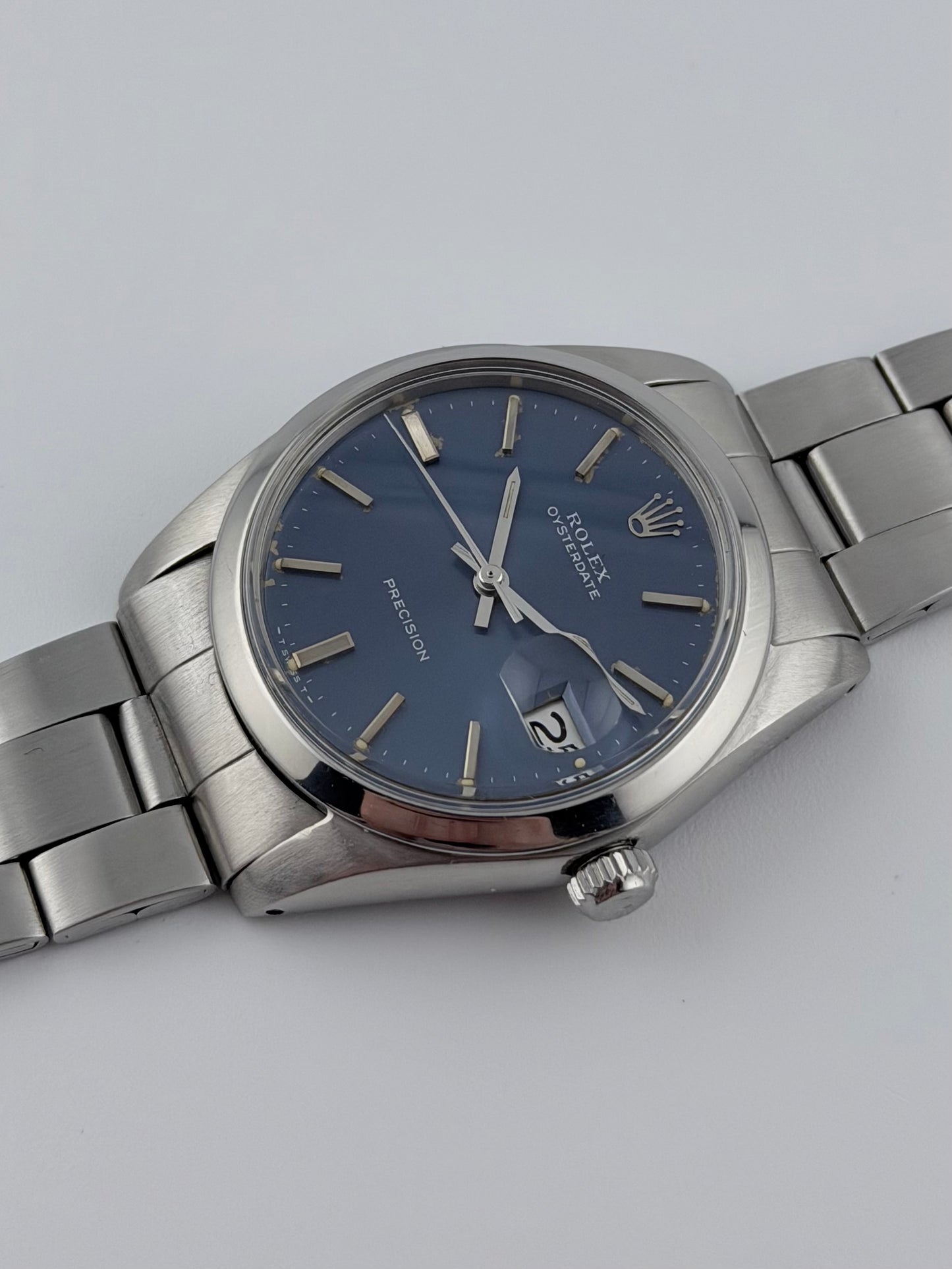 Rolex Oysterdate Precision Manual Wind - 6694 - Blue Sunburst Dial!