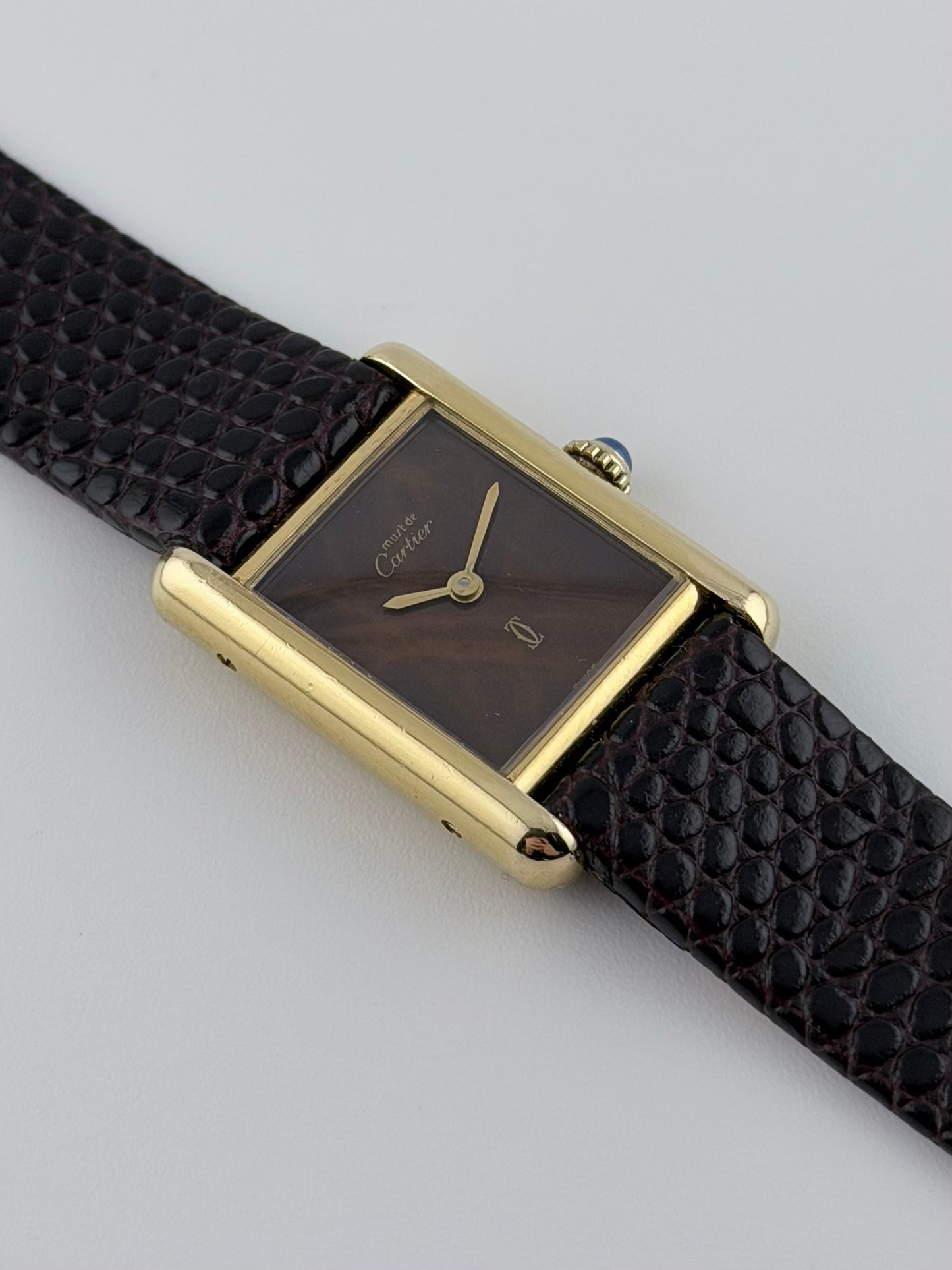 Cartier Must De - Tank Manual Wind - 3 - Wood Dial - Ladies