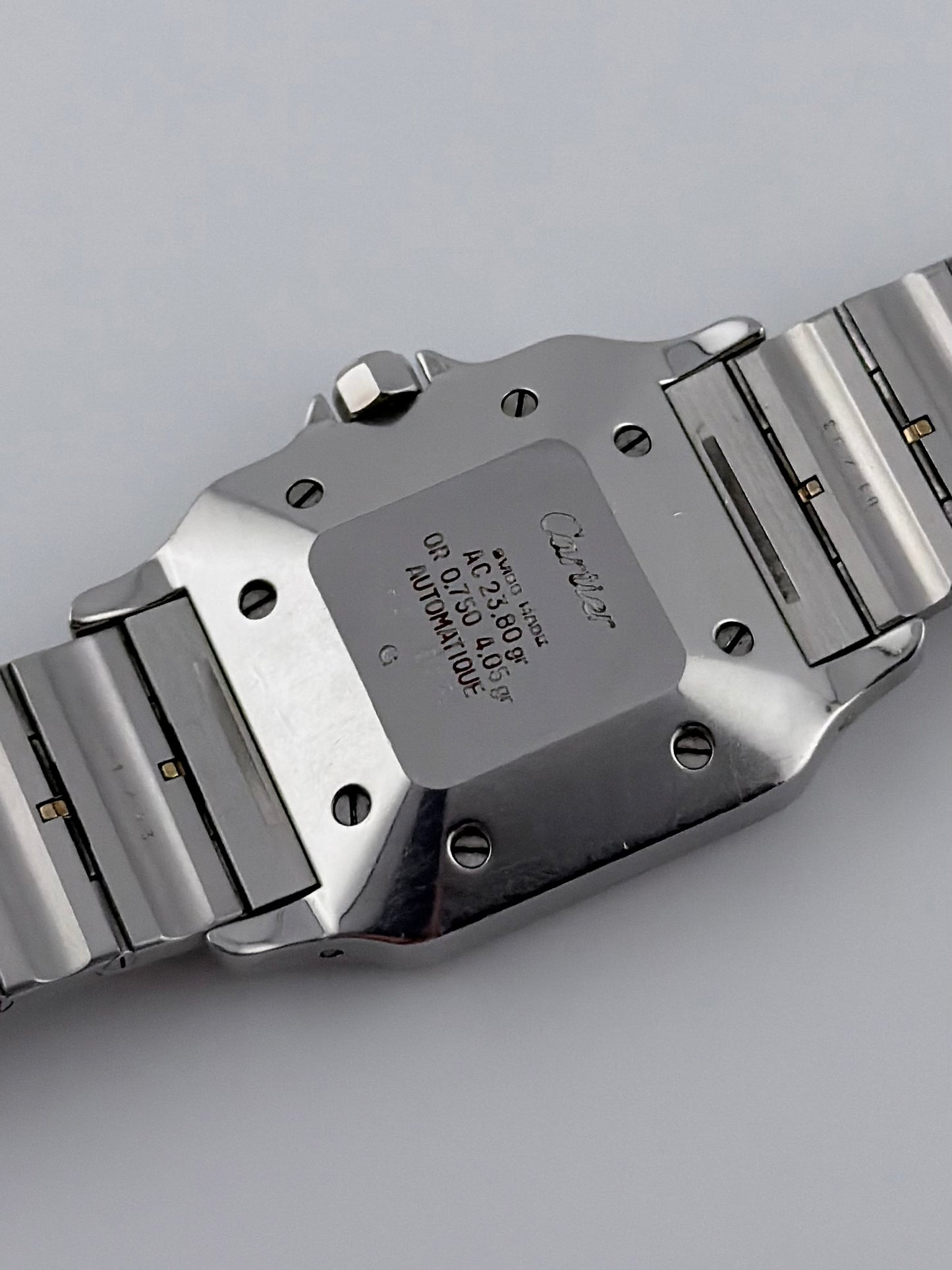 Cartier Santos Carree Automatic Date - Rare Godron Bracelet - 2961