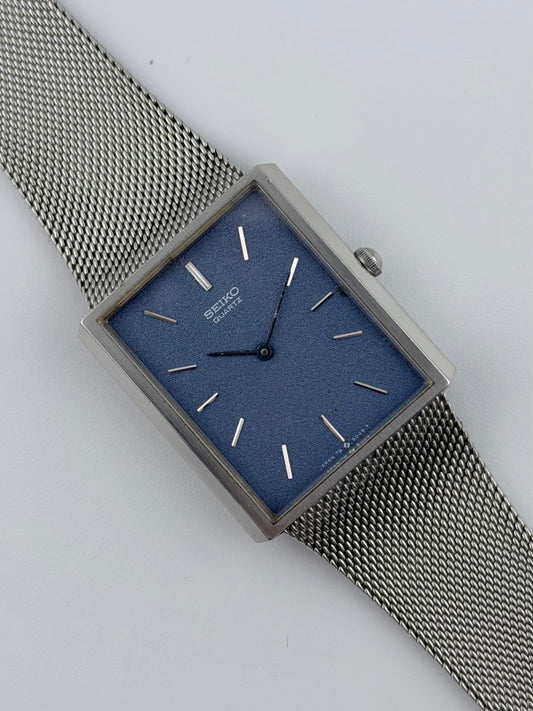 Seiko Tank Quartz - 7800-5059 - Rare Blue Dial