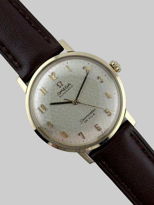 Omega Seamaster De Ville Automatic Fishscale Arabic Dial - 9ct Gold - 165.020