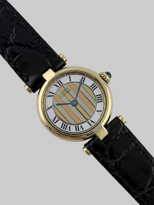 Cartier must de Vendome Quartz - 590004 - Two-tone Trinity Dial - Ladies