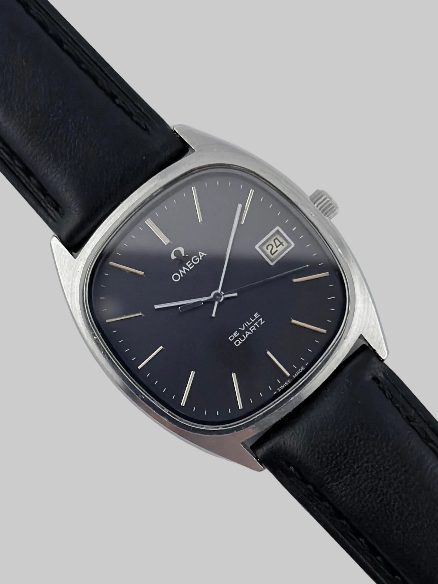 Omega DeVille Quartz Date 192.0034 - Rare Slate Grey Dial