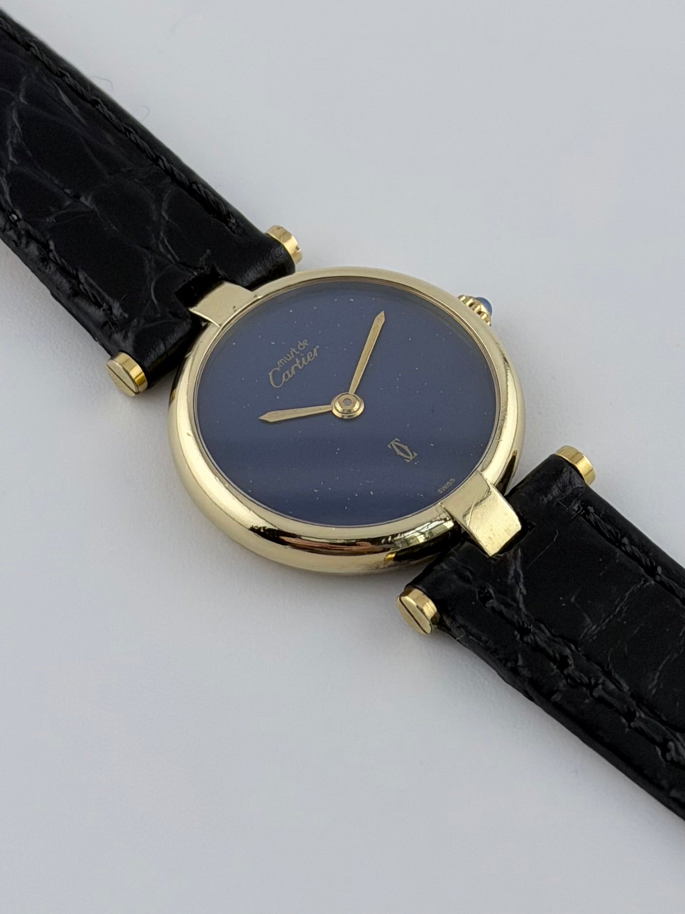 Cartier Must de Vendome Quartz - 18 - Lapis Dial - Ladies