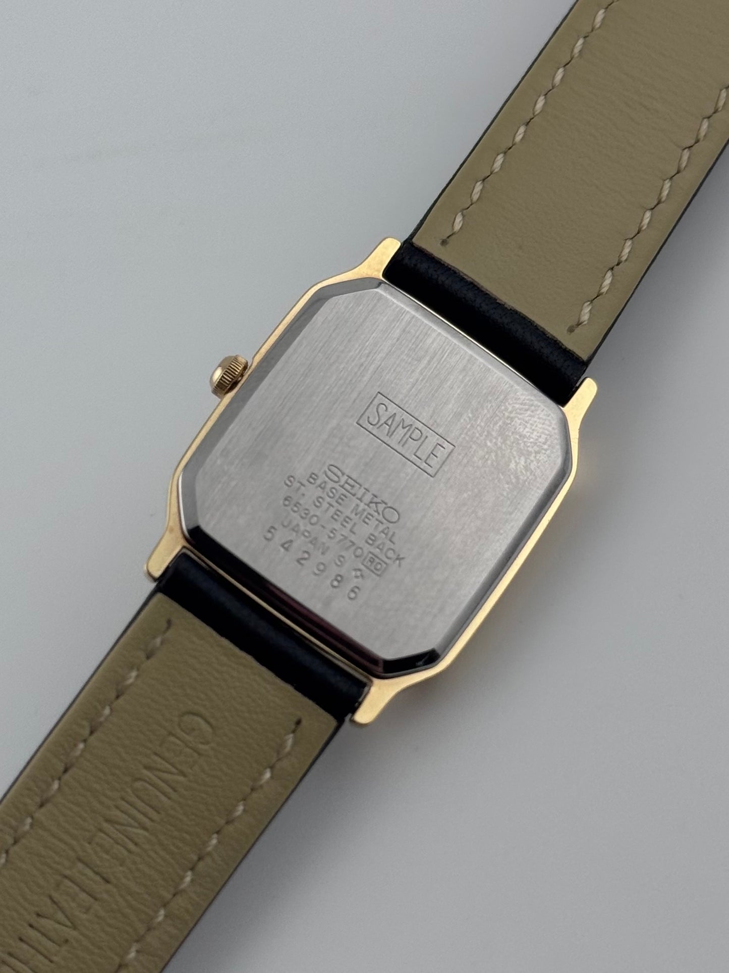 Rare Seiko Tank Quartz Sample - 6530-5770