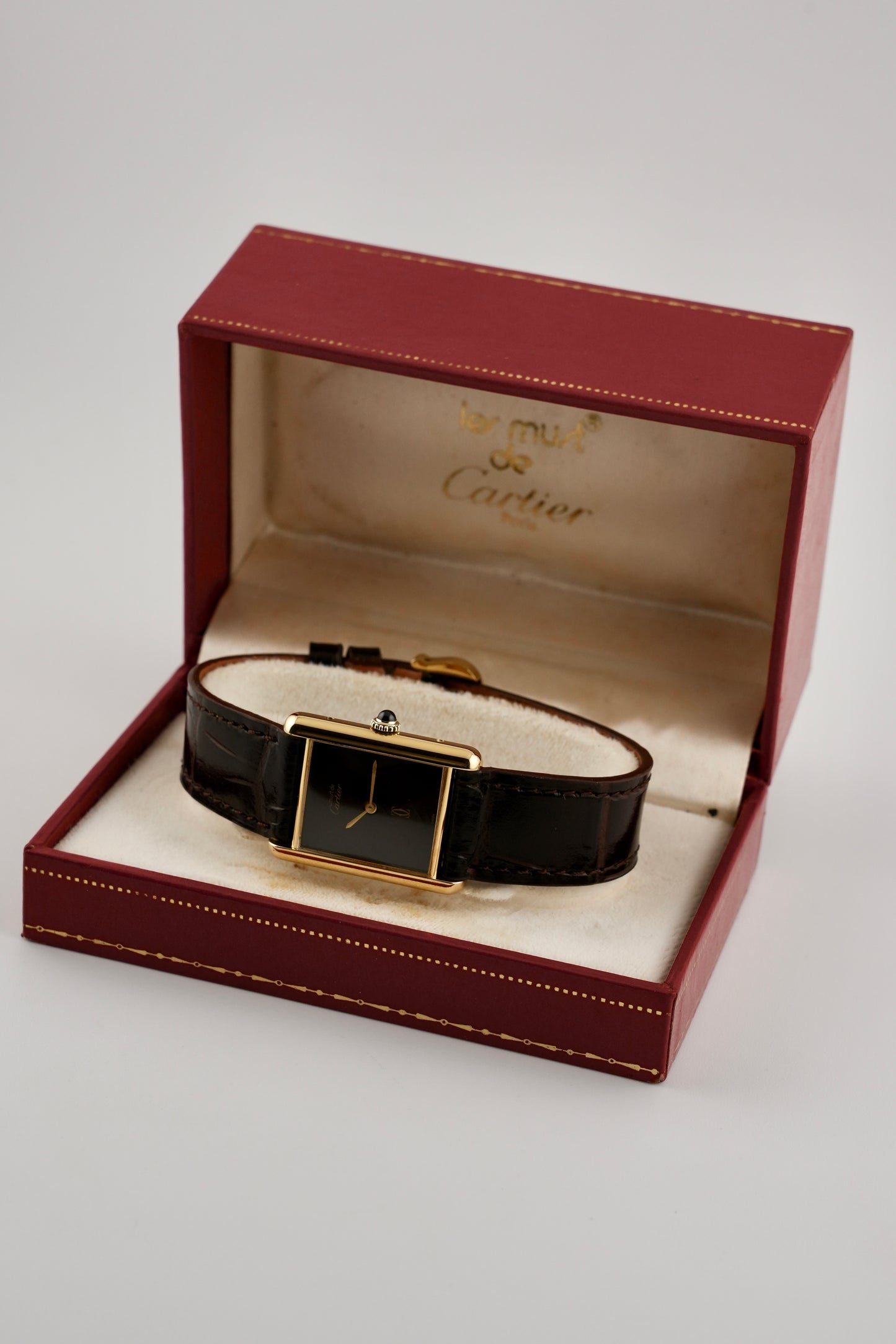 Cartier Must De Paris Tank Quartz - 6 - Wood Effect Dial - fantastic condition with Box