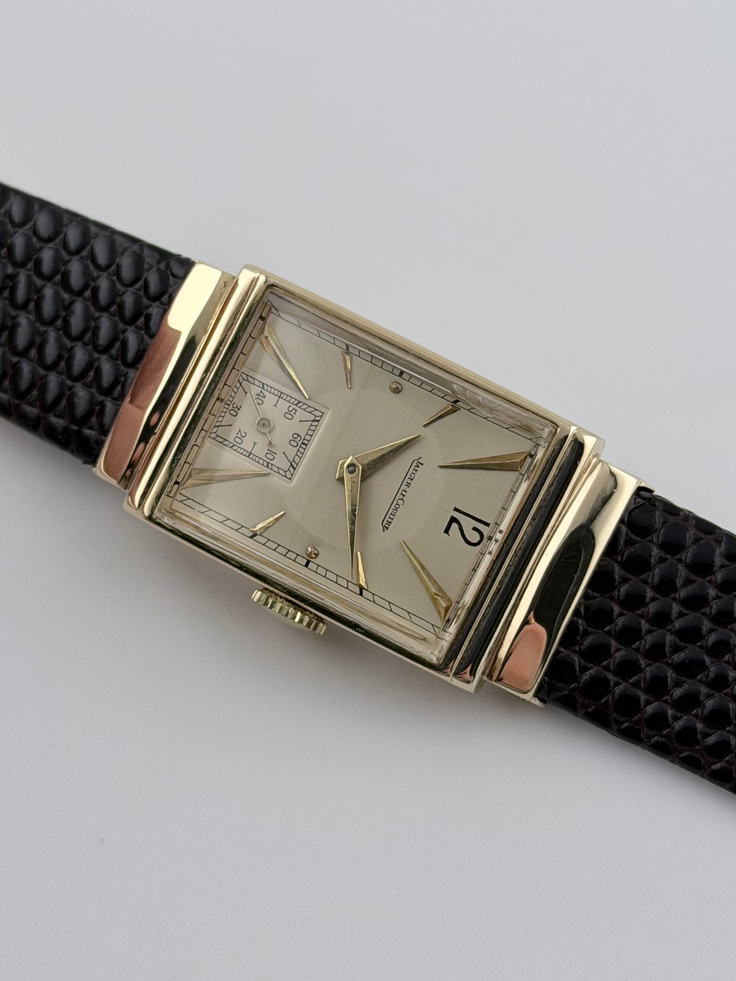 Jaeger LeCoultre Tank Manual Wind Sub Seconds - 14ct Solid Gold - Rare