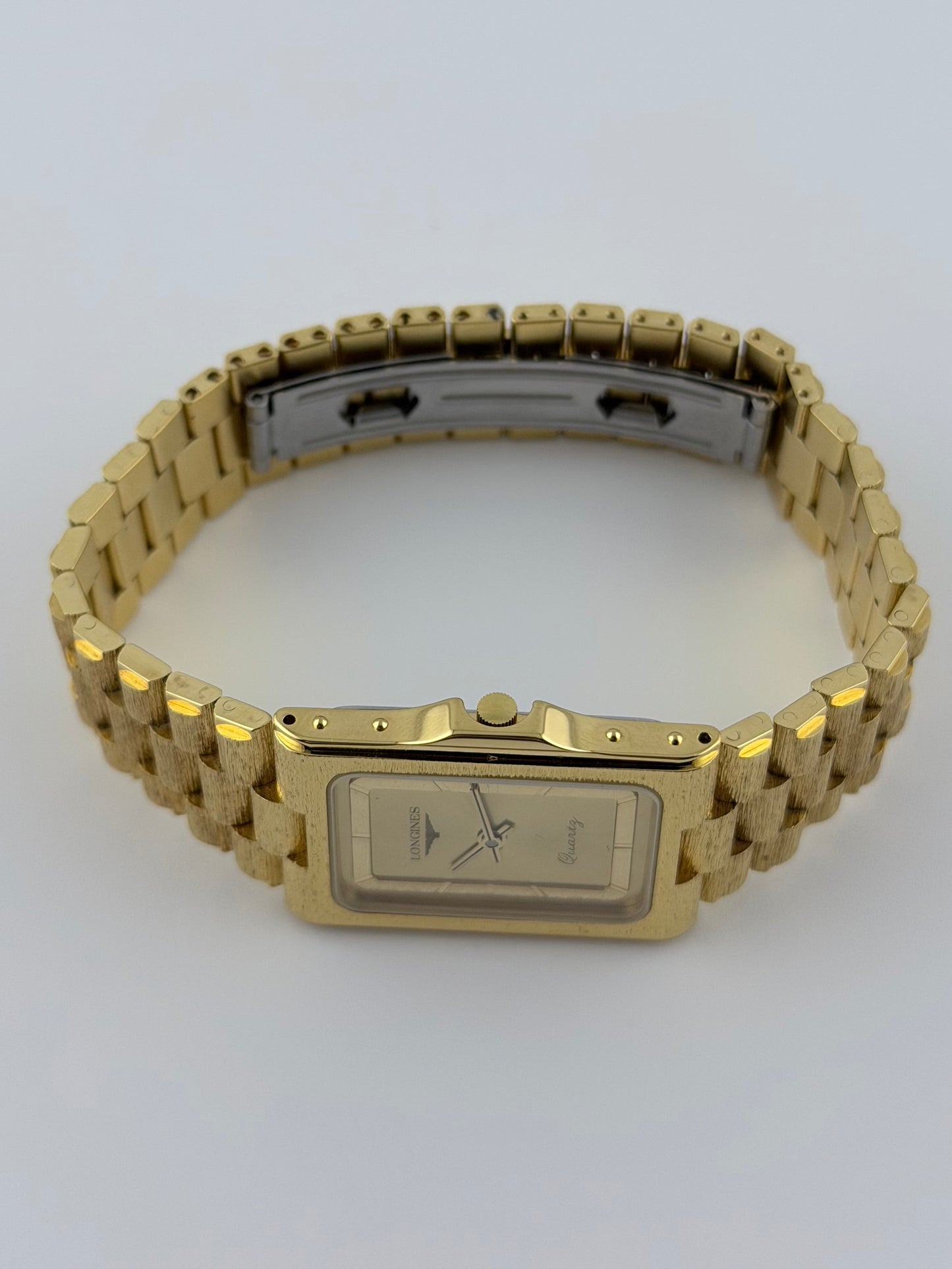 Longines Tank Quartz - MZ5714 - 18ct Gold Plated - Ultra Rare NOS